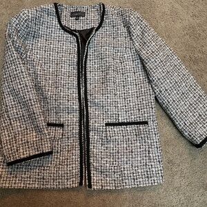 Elementz Black and White Tweed Blazer